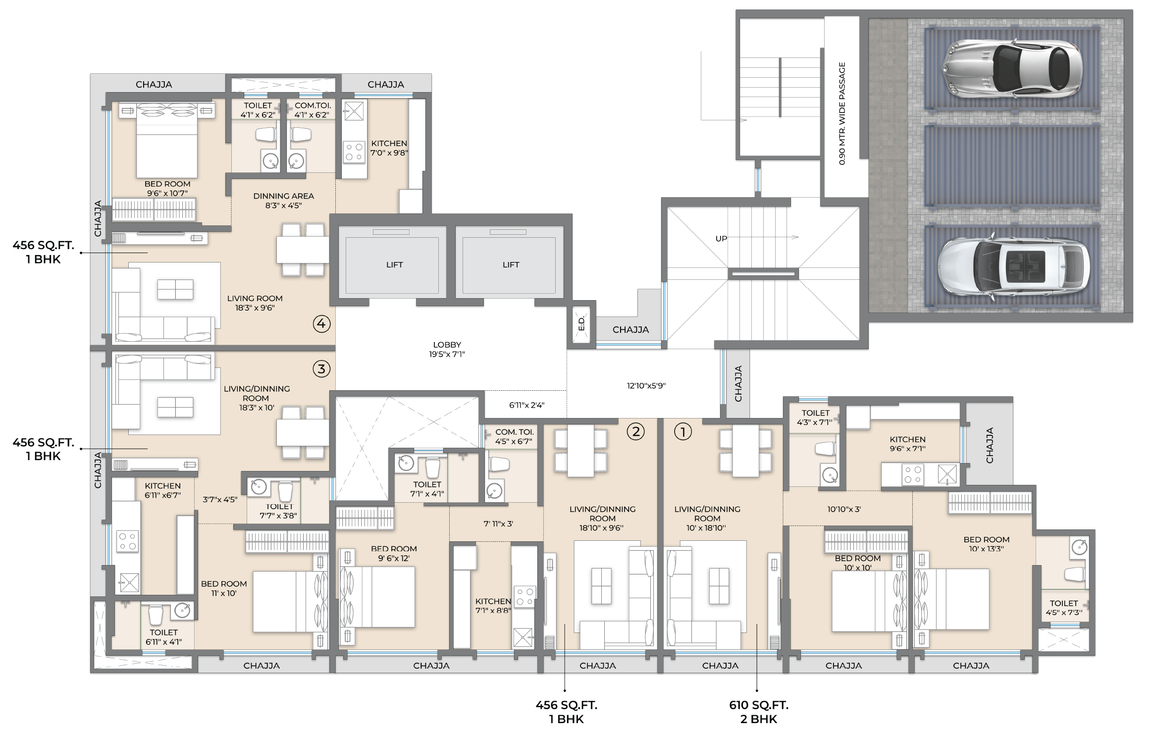 Modirealty Olive Floor Plan